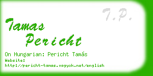tamas pericht business card