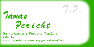 tamas pericht business card